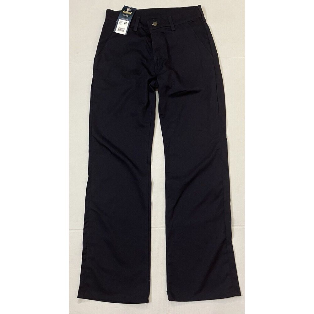Tyndale Womans 6‎ Navy Blue Flat Front Workwear Work Pants Brand New 28x31